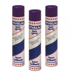 3X VIVALAC Lacca spray per capelli formula con gas ecologico extra hold 500ml