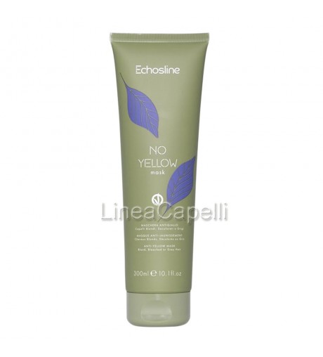 Maschera Capelli decolorati, biondi o grigi - No Yellow - Echosline 300ml