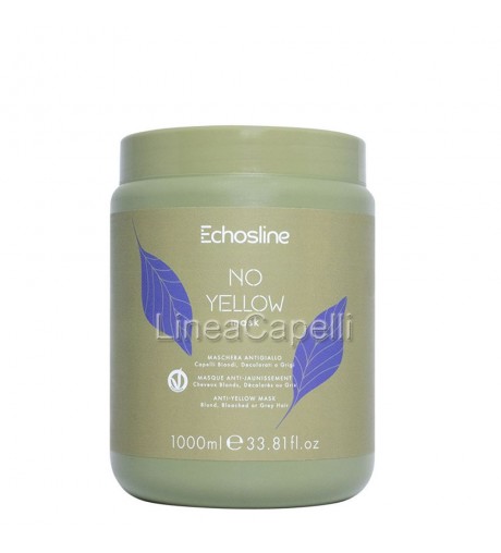 Maschera Capelli decolorati, biondi o grigi - No Yellow - Echosline 1000ml